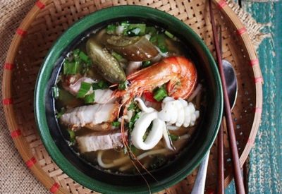 Best Vietnamese bun mam recipe - Rice Vermicelli Soup with fermented fish and seafood